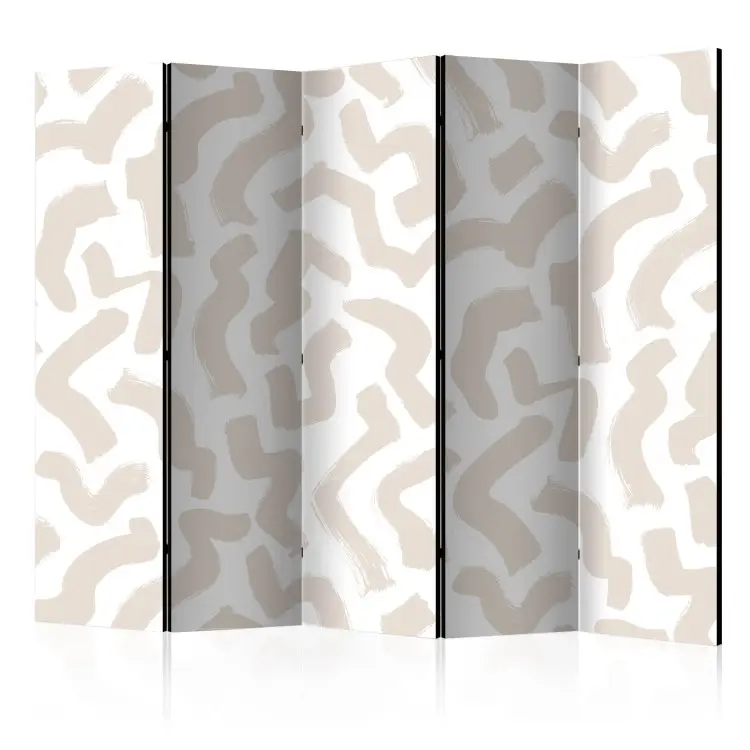Beige Muster II - Helle Abstraktion im Scandiboho-Stil