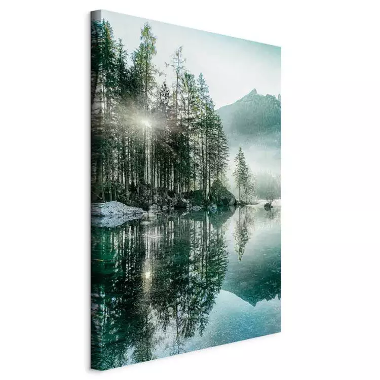Morgen am See (1-teilig) Hoch - Landschaft der Berglandschaft