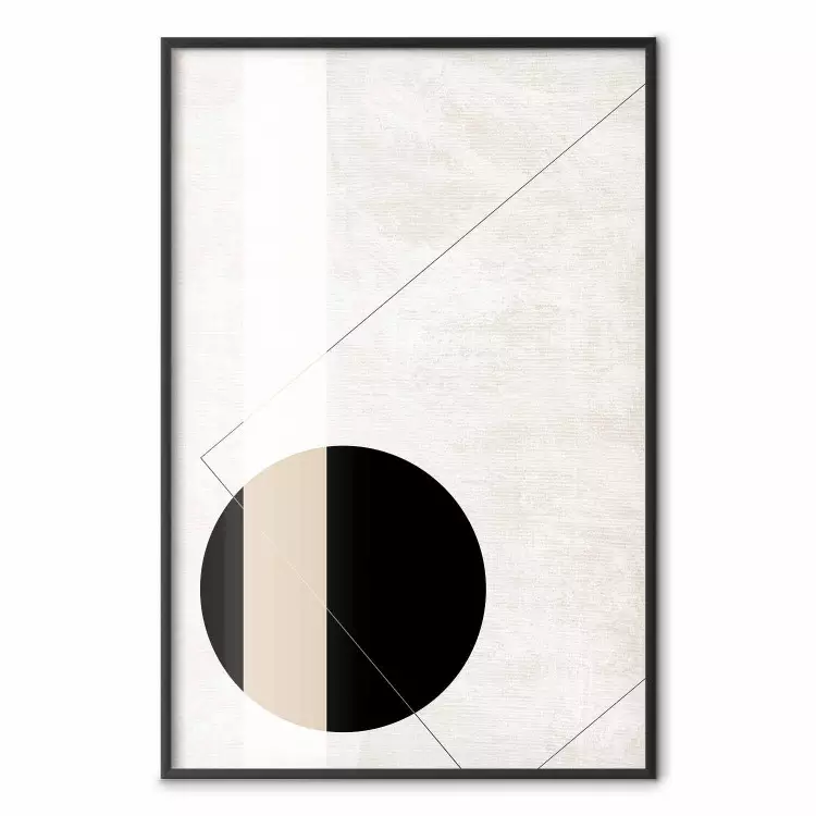 Konvergenzpunkt - Geometrische Abstraktion in schwarzen Kreisen