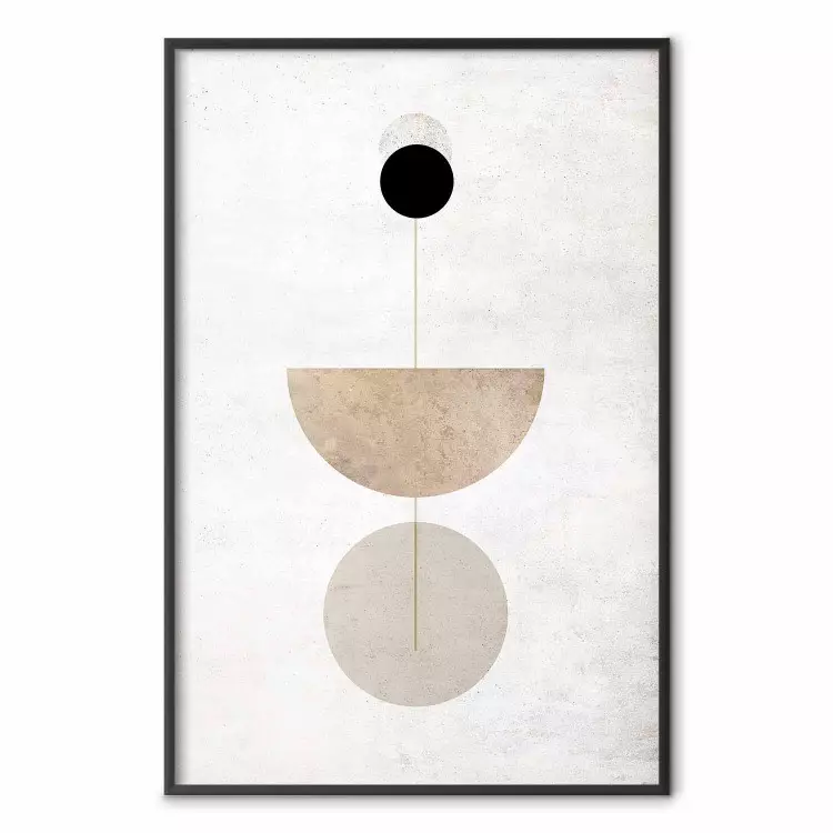 In einer Reihe - Geometrische Abstraktion in Kreisen im Boho-Stil