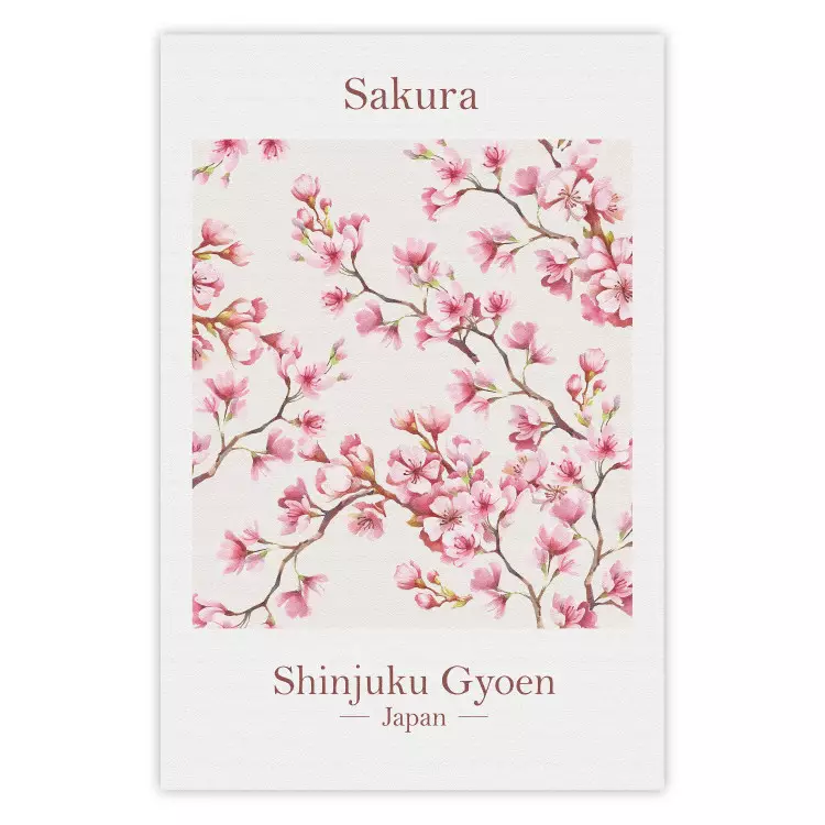 Kirschblüte - Englische Beschriftungen und rosa Blüten