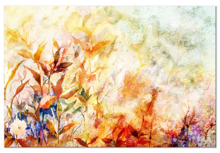 Wie gemalt Wiese (1-teilig) Breit - Bunter Landschaft mit Blumen