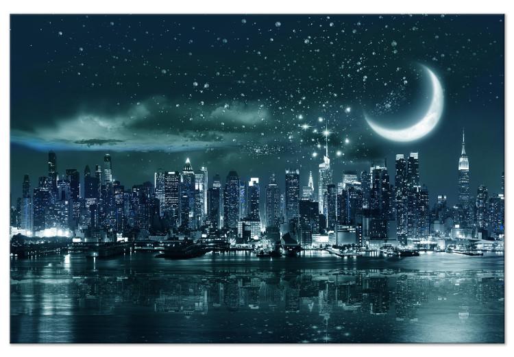 Mond über Manhattan (1-teilig) Breit - New York bei Nacht
