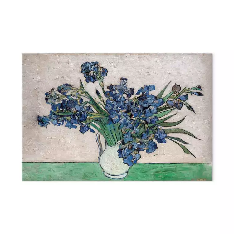 Iris im Vasen (1-teilig) Breit - Blumen im Stil von Vincent van Gogh