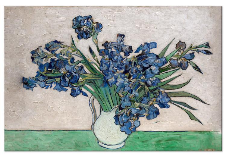 Iris im Vasen (1-teilig) Breit - Blumen im Stil von Vincent van Gogh