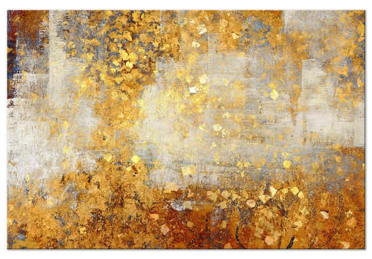 Goldene Wildnis (1-teilig) Breit - Abstraktion in warmen Tönen