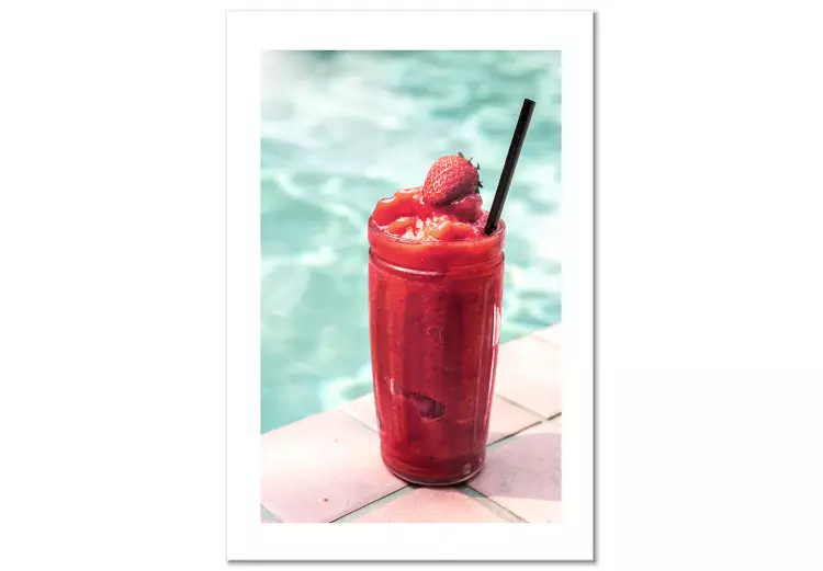 Erdbeer-Cocktail (1-teilig) - Stillleben in sommerlichem Ambiente