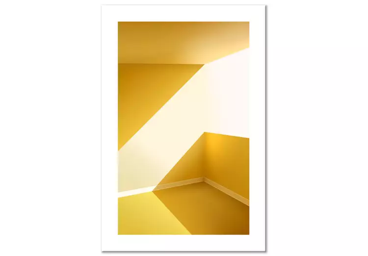 Kanarienvogel-Architektur (1-teilig) - Gelbes abstraktes Zimmer