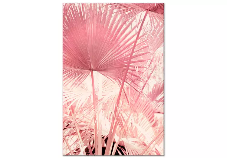 Sommerrosa Palmen (1-teilig) - Landschaft, Miami-Vibe-Stil