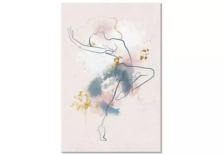 Schöne Ballerina (1-teilig) - Aquarell-Lineart einer tanzenden Frau
