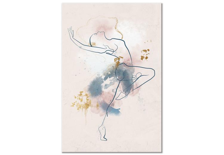 Schöne Ballerina (1-teilig) - Aquarell-Lineart einer tanzenden Frau