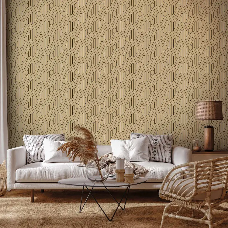 Geometric Motif - Decorative Pattern in Warm Colors of Nature