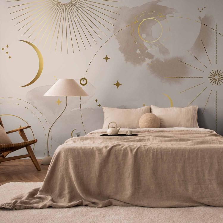 Golden Constellation - Geometric Shapes Referring to the View of the Sky