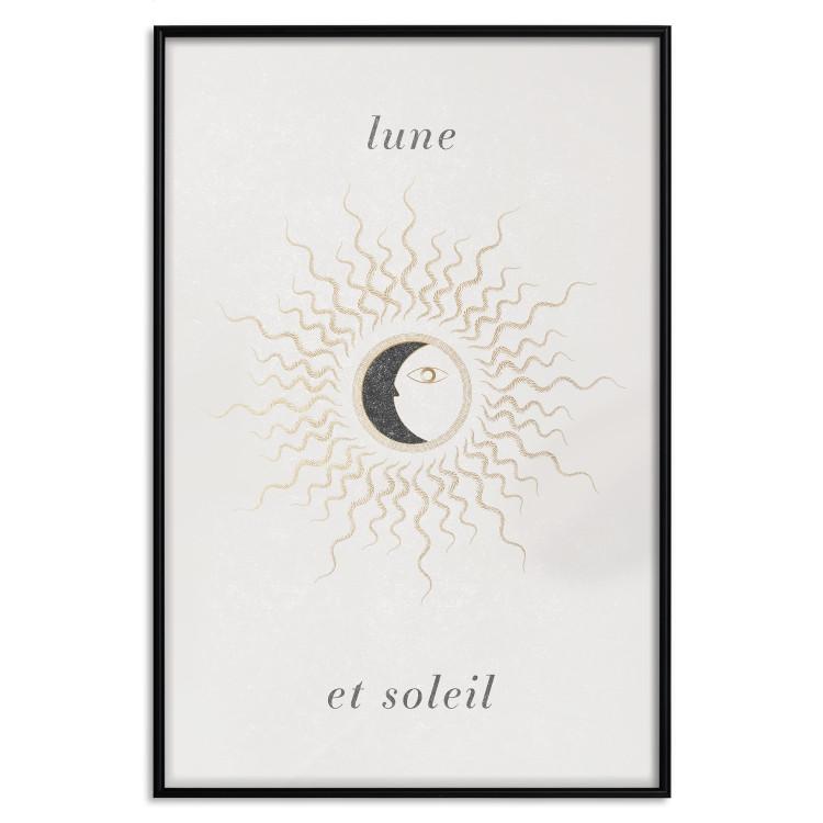 Moon and Sun - Graphical Representation of Celestial Bodies in Bright Tones