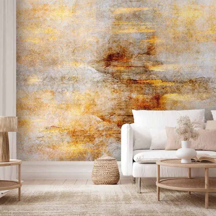 Goldener Ausdruck - abstrakter Hintergrund in Hellbeige