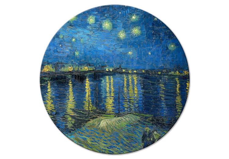 Vincent Van Gogh - Starry Night Over the Rhone - A Boat Against the Background of the Blue Sky