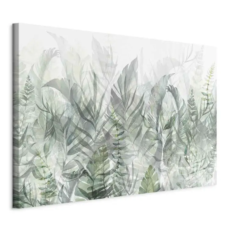 Wildblumenwiese - Zart gezeichnete Blätter, heller Hintergrund