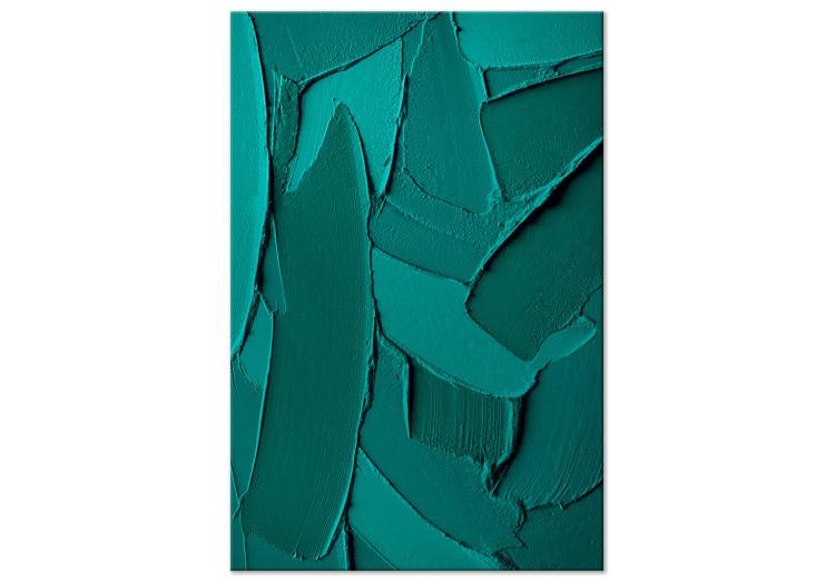 Grüne Abstraktion (1-teilig) - Smaragdfarbene Pinselstriche