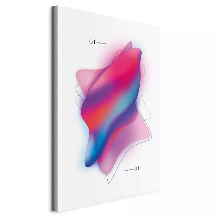 Bunte Abstraktion (1-teilig) - Wölbende Formen in Rosa-Tönen