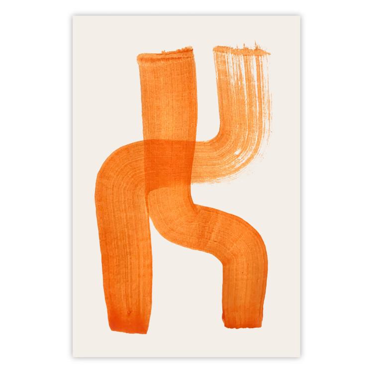 Abstract Composition - Duo of Shapes in Light Orange