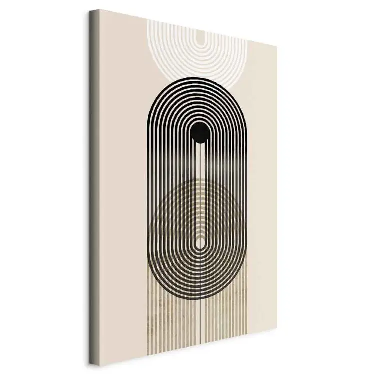 Abstraktion - geometrische Formen - schwarz, braun und weiß