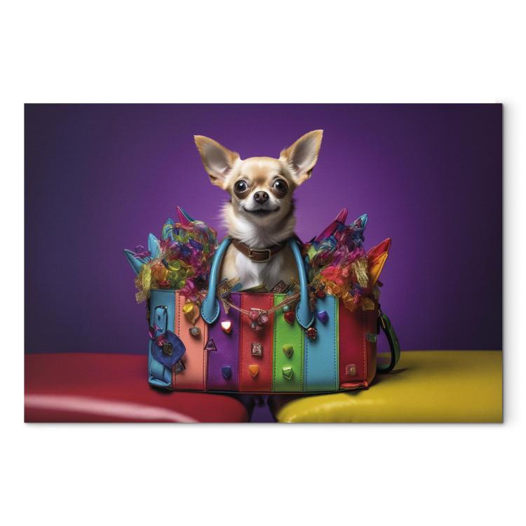 AI Chihuahua Dog - Tiny Animal in a Colorful Bag - Horizontal
