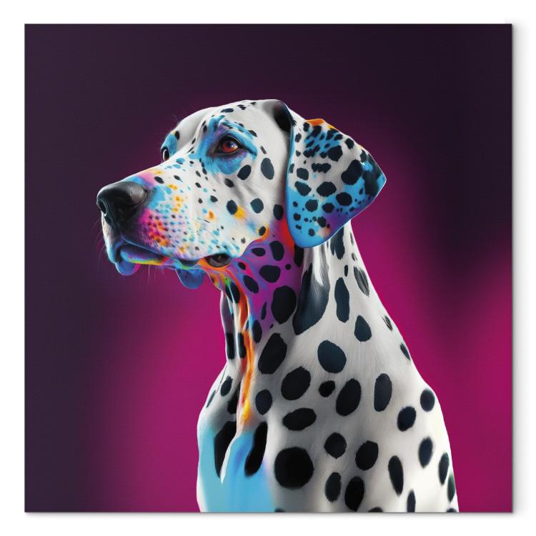 AI Dalmatian Dog - Spotted Animal in a Pink Room - Square