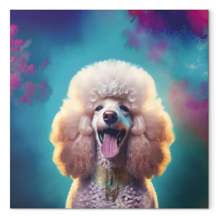 AI Fredy the Poodle Dog - Joyful Animal in a Candy Frame - Square