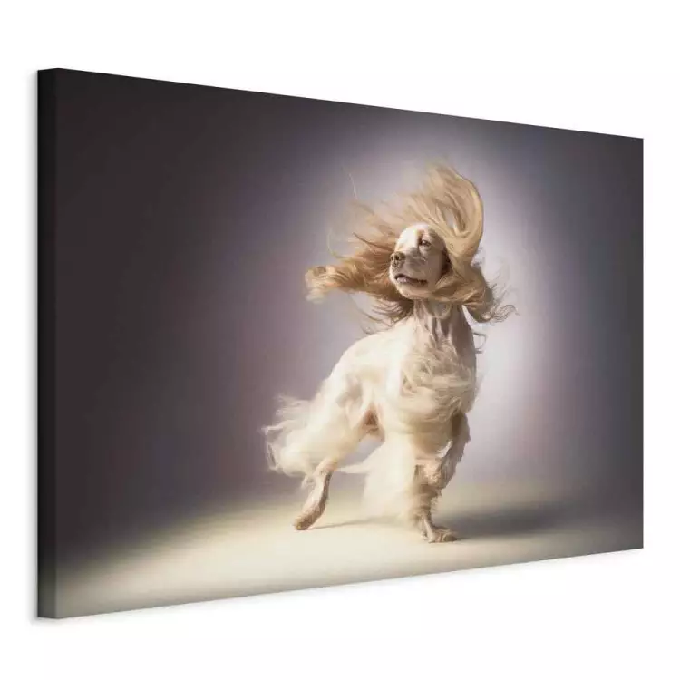 AI Cockerspaniel - langhaariges Haustier im Wind - horizontal
