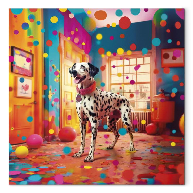 AI Dalmatian Dog - Spotted Animal in Color Room - Square