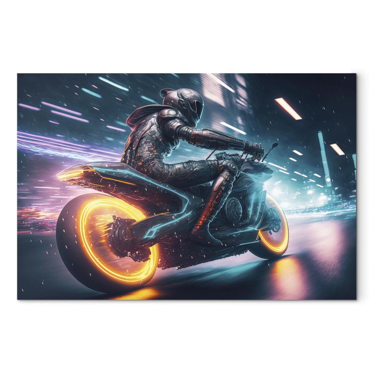 Speed of Light - Motorcyclist During Night City Race