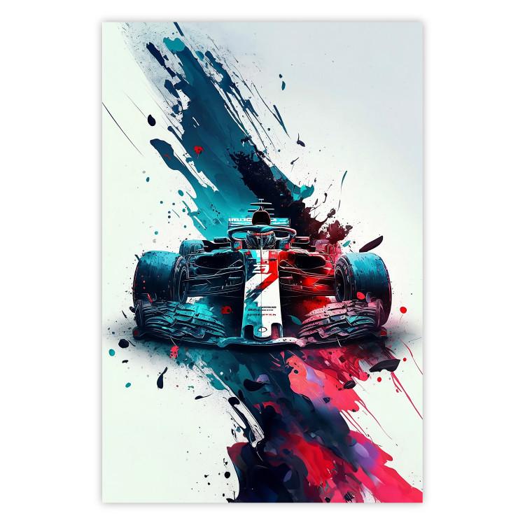 Formula 1 - Racing Car in Blots of Paint