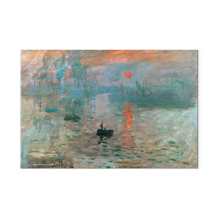 Claude Monet - Impression, Sonnenaufgang - gemalter Hafenlandschaft
