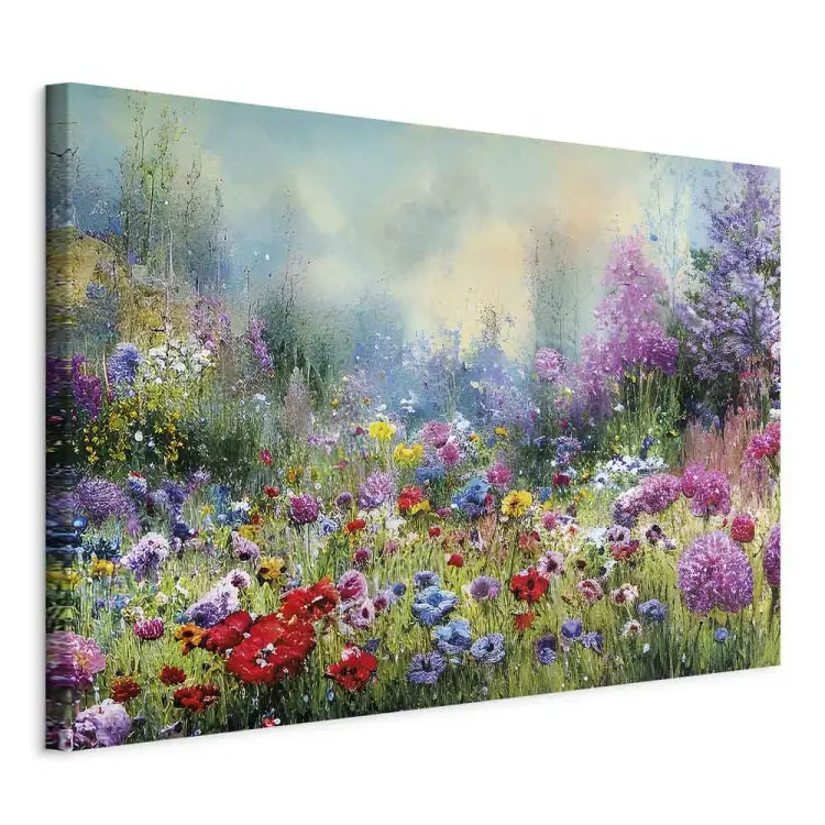 Blumenwiese - eine von AI generierte Komposition im Stil von Monet
