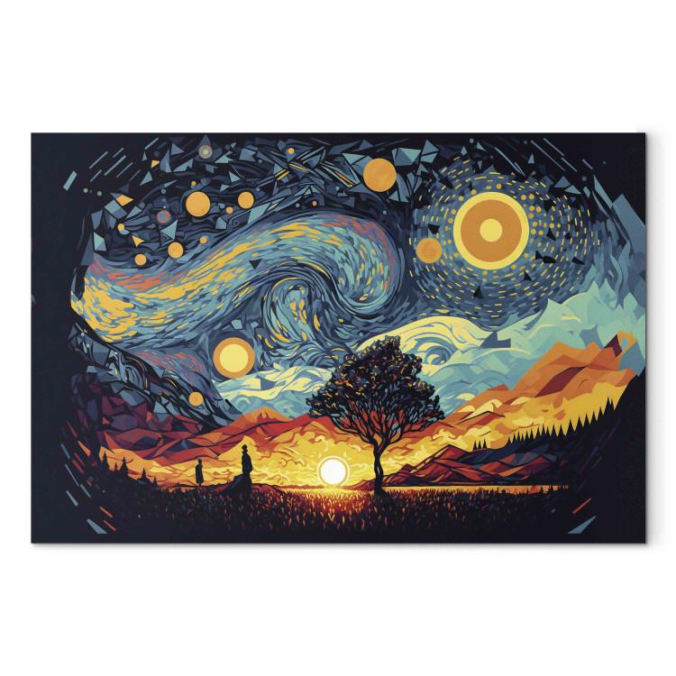 Sunrise - A Colorful Landscape Inspired by the Work of Van Gogh