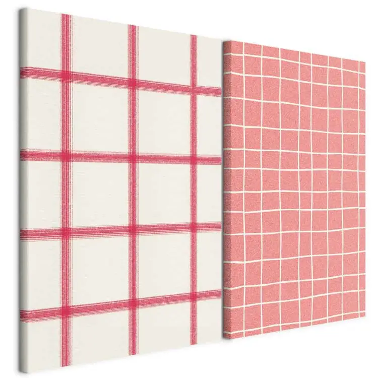 Geometrisches Rosa - abstraktes Gittermuster in Pastelltönen