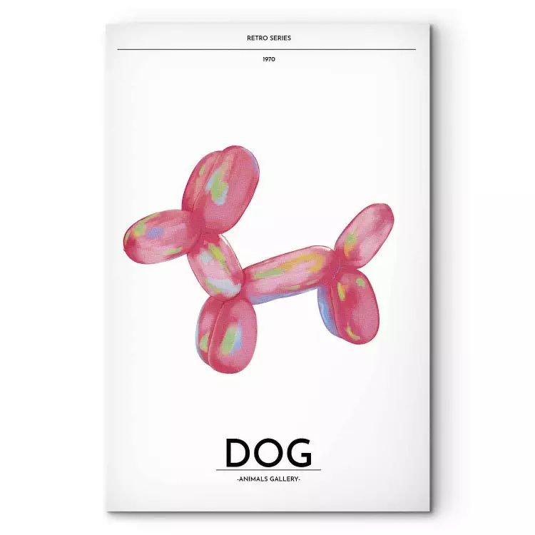 Balloon Dog - mehrfarbiges Tier auf hellem Hintergrund