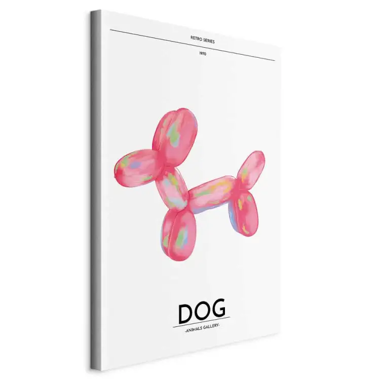Balloon Dog - mehrfarbiges Tier auf hellem Hintergrund