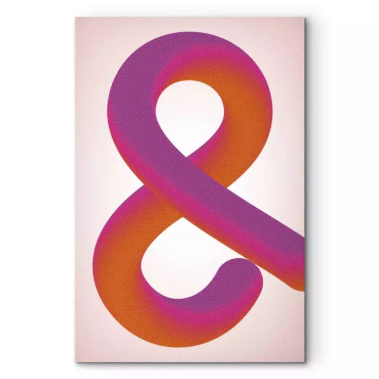 Ampersand-Illusion - Verlaufsfigur in Rosa- und Orangetönen