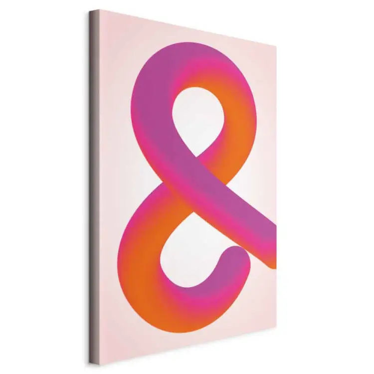 Ampersand-Illusion - Verlaufsfigur in Rosa- und Orangetönen