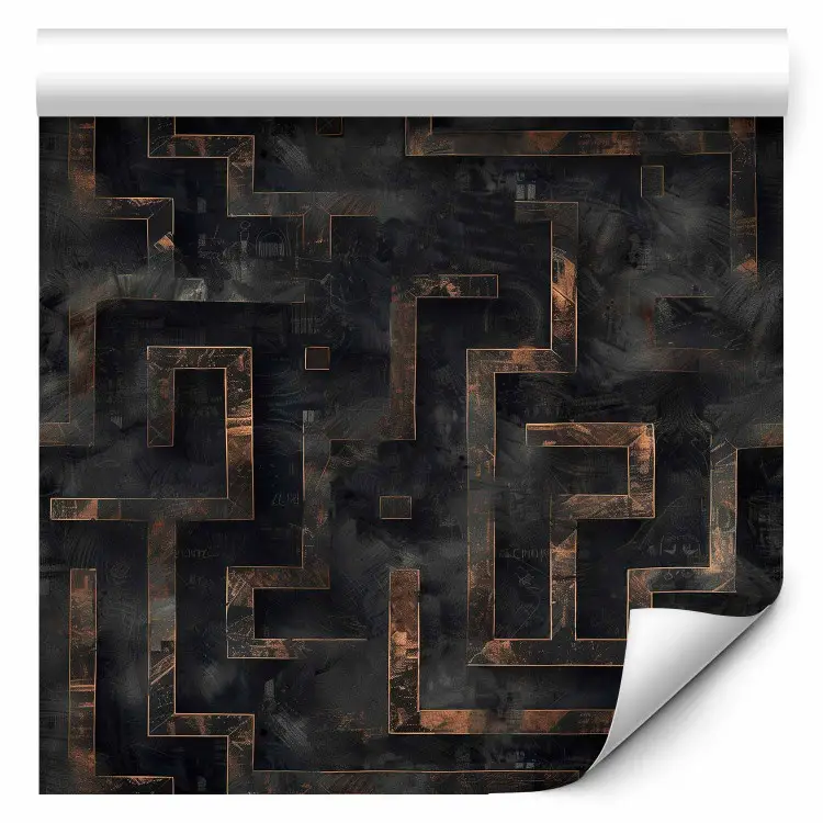 Industrielles Labyrinth - Geometrisches Muster in dunklen Tönen