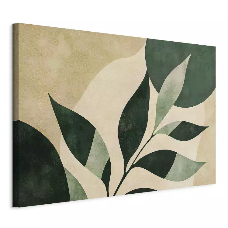 Trembling leaves - a mid-century style composition in shades of deep green