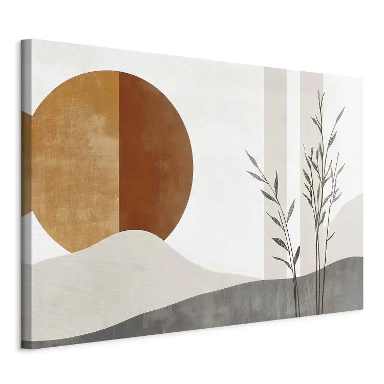 Harmonie des Orients - Sonnenuntergang über Wasser im minimalistischen Stil