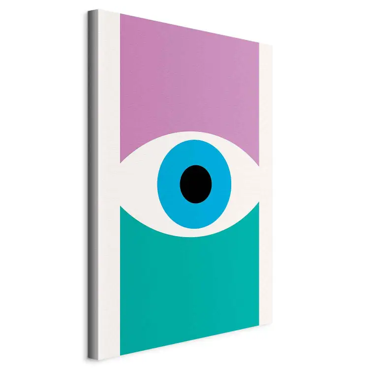 Grafisches Auge - buntes Symbol im modernen geometrischen Stil
