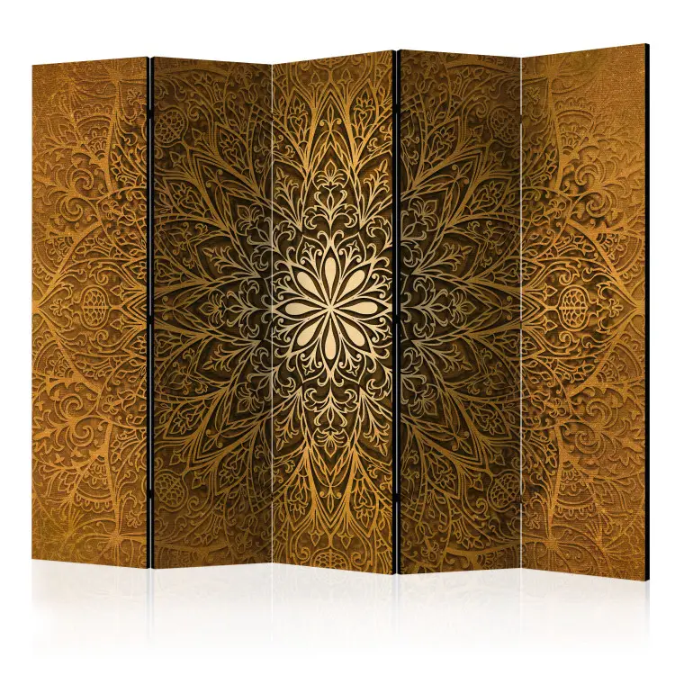 Heiliger Kreis II - Braune Mandala mit orientalischen Ornamenten