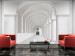 Fototapete Raum - klassische Architektur in Weiß mit kontrastreichen Elementen 60210