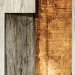 Vlies Fototapete Holztextur - Muster aus grauen Holzbrettern mit braunem Akzent 61040 additionalThumb 3