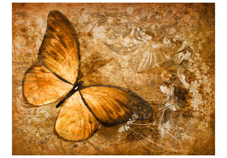 Vliestapete Insektenwelt - wunderschöner Schmetterling auf Hintergrund mit Blumen 61280 additionalImage 1