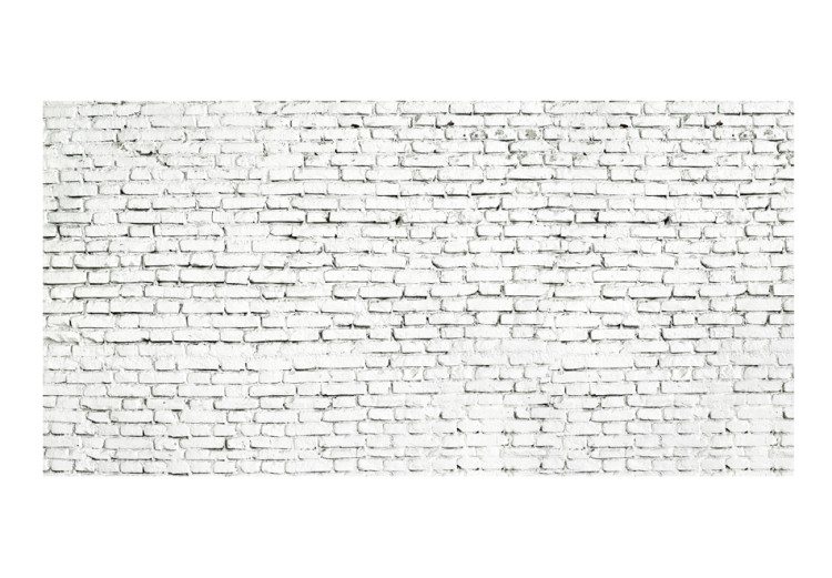 Vliestapete Weiße 3D-Steinwand - Hintergrund mit weißem rohem Ziegelsteinmuster 60931 additionalImage 1