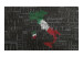 Vlies Fototapete Italia - Karte von Italien in Farben der Flagge mit Städten 59941 additionalThumb 1